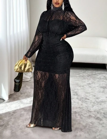 Rochie lunga SHEIN CURVE, negru