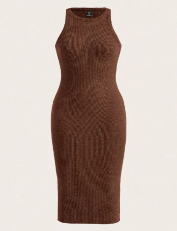 Rochie medie SHEIN CURVE, maro