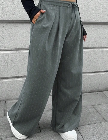 Pantaloni SHEIN CURVE, gri