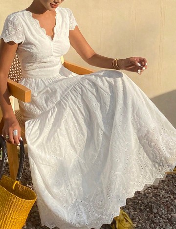 Rochie medie SHEIN, alb