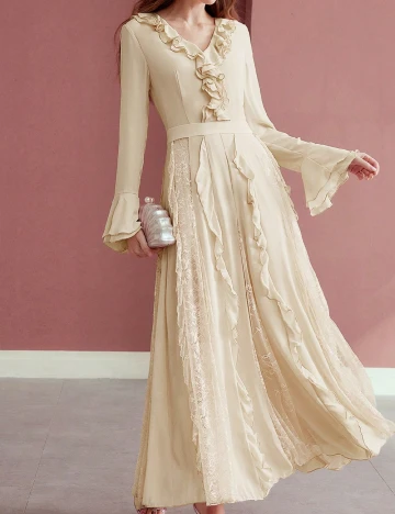 Rochie lunga SHEIN, crem