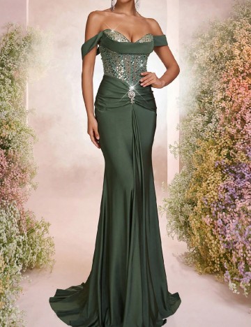 Rochie lunga SHEIN, verde
