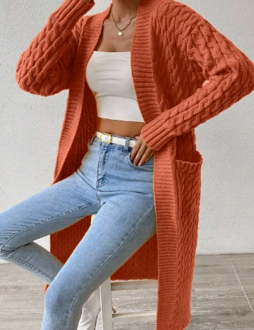 Cardigan SHEIN, portocaliu