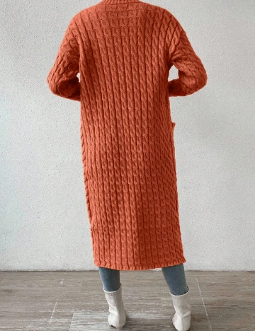 Cardigan SHEIN, portocaliu