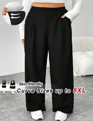 Pantaloni SHEIN CURVE, negru