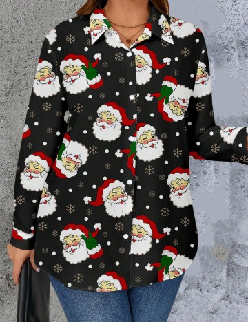 Camasa SHEIN CURVE, negru