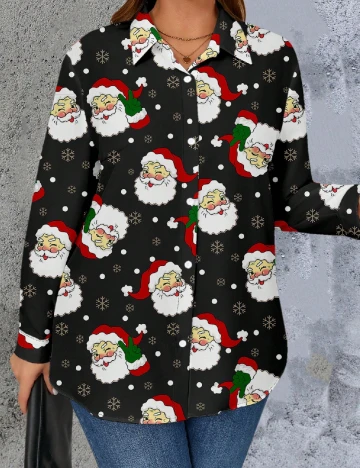 Camasa SHEIN CURVE, negru