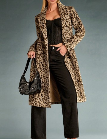
						Palton SHEIN, animal print