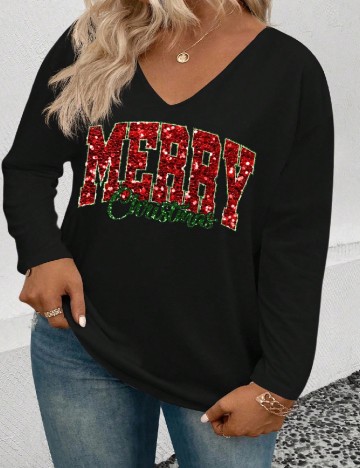 Bluza SHEIN CURVE, negru