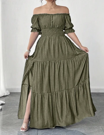 Rochie lunga SHEIN CURVE, verde