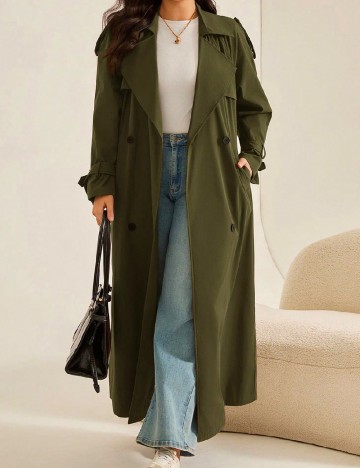 Trench SHEIN CURVE, verde