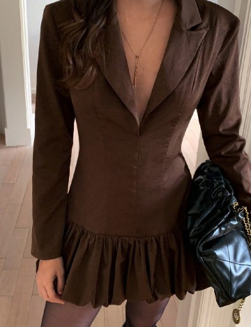 Rochie scurta SHEIN, maro