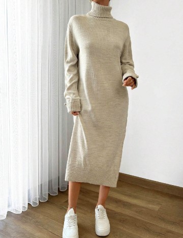 Rochie medie SHEIN, bej