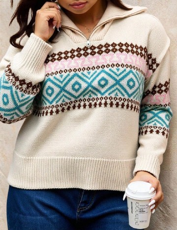 Pulover SHEIN CURVE, bej