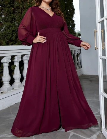 Rochie lunga SHEIN CURVE, pruna