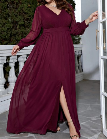 Rochie lunga SHEIN CURVE, pruna