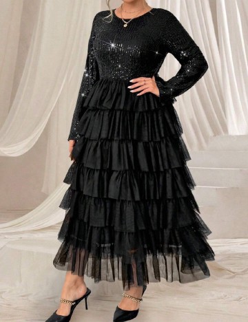 Rochie medie SHEIN CURVE, negru