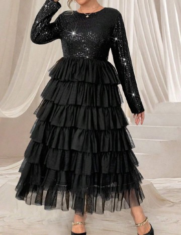 Rochie medie SHEIN CURVE, negru