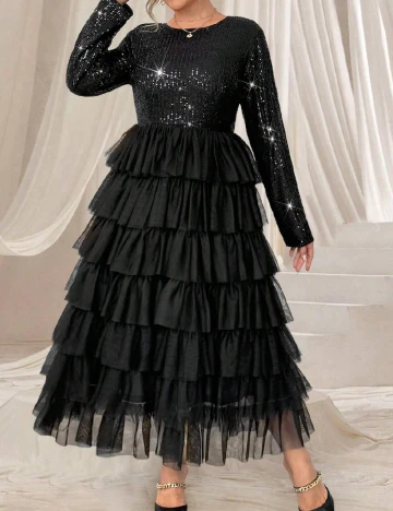 Rochie medie SHEIN CURVE, negru