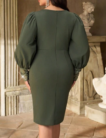 Rochie scurta SHEIN CURVE, verde