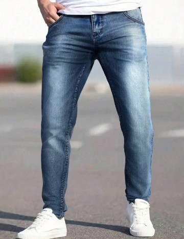 
						Blugi SHEIN, albastru