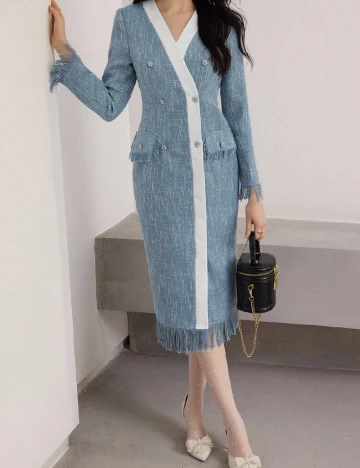 Rochie medie SHEIN, albastru