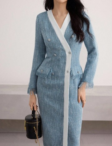 Rochie medie SHEIN, albastru