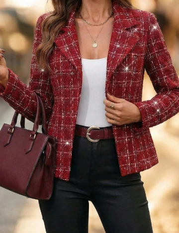 Blazer SHEIN, rosu