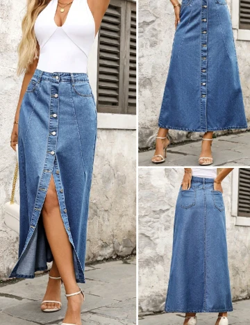 Fusta SHEIN, albastru