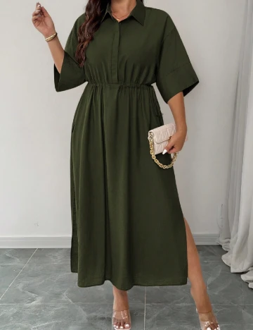 Rochie lunga SHEIN CURVE, verde