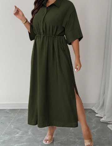 Rochie lunga SHEIN CURVE, verde