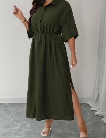 Rochie lunga SHEIN CURVE, verde