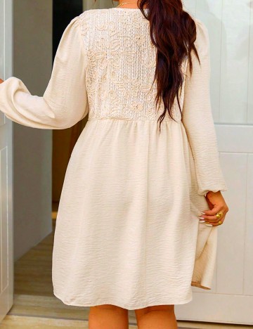 Rochie scurta SHEIN CURVE, crem