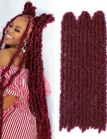 
						Extensie de par SHEIN, rosu