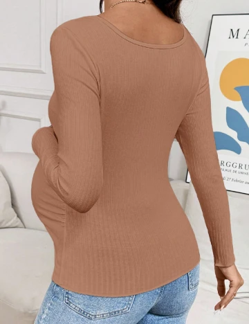 Bluza SHEIN Maternity, maro