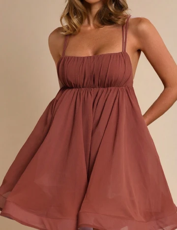 Rochie scurta Cosmina, maro