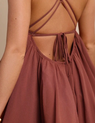 Rochie scurta Cosmina, maro