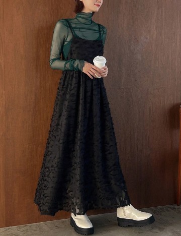 Rochie lunga Friful, negru