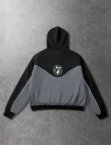 Hanorac Romwe, negru/gri