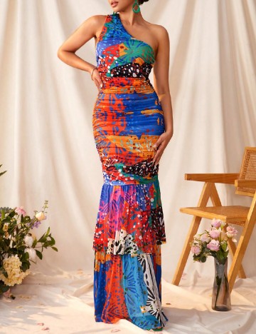 
						Rochie lunga SHEIN, mix culori