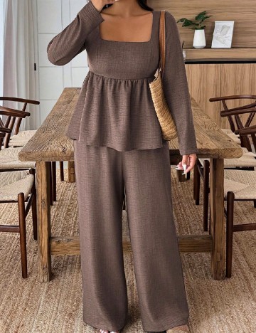 Compleu SHEIN CURVE, maro