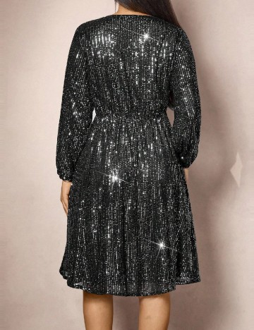 Rochie medie SHEIN CURVE, negru