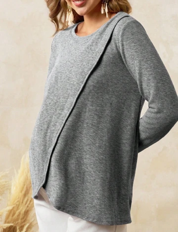 Bluza SHEIN Maternity, gri