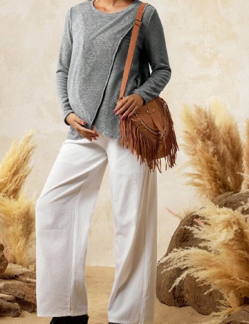 Bluza SHEIN Maternity, gri