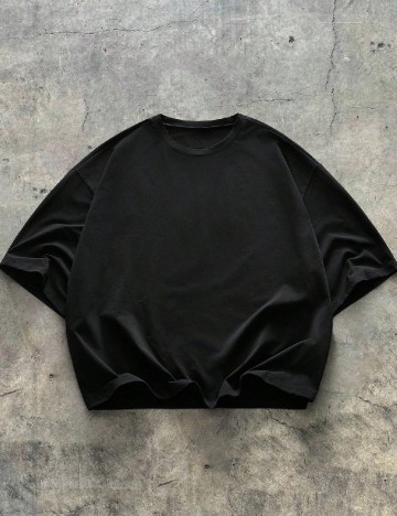 Tricou SHEIN Plus Size Men, negru