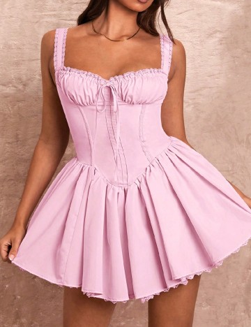 Rochie scurta SHEIN, roz