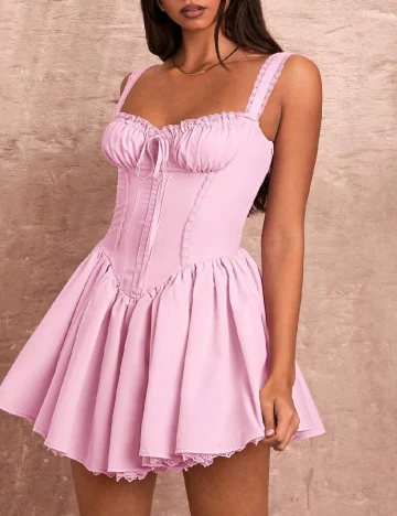 Rochie scurta SHEIN, roz