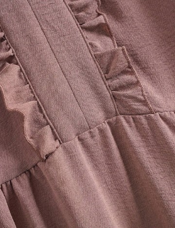 Rochie scurta Emery Rose Curve, roz pudra