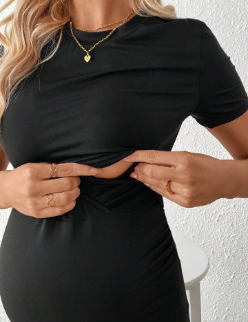 Rochie medie SHEIN Maternity, negru