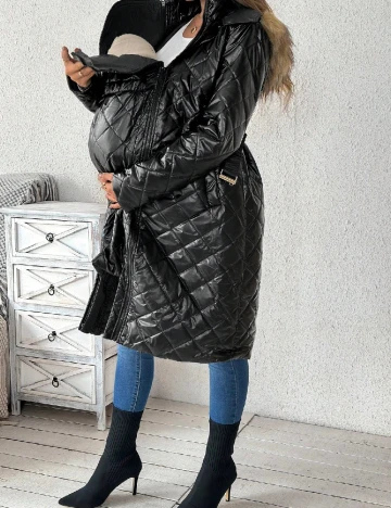 Geaca SHEIN Maternity, negru